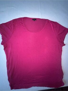 Women's Scoop Neck Short Sleeve Top - Pink size 3x